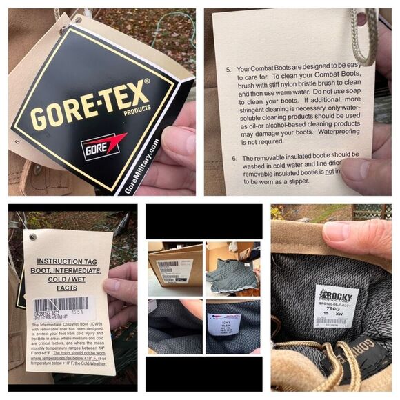 Belleville Gortex ICWT intermediate, Cold/Wet Military Combat Boots Sz 16.5 Narr - Picture 7 of 7